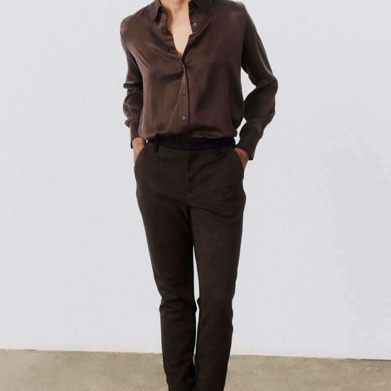 Washable Silk Button Down Top